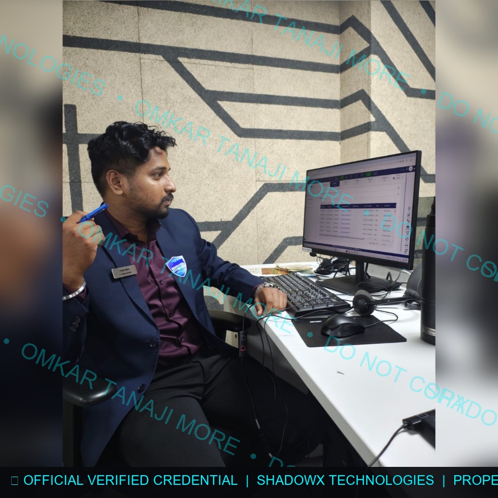 Omkar Tanaji More - Cyber Analyst at Maharashtra Cyber State HQ